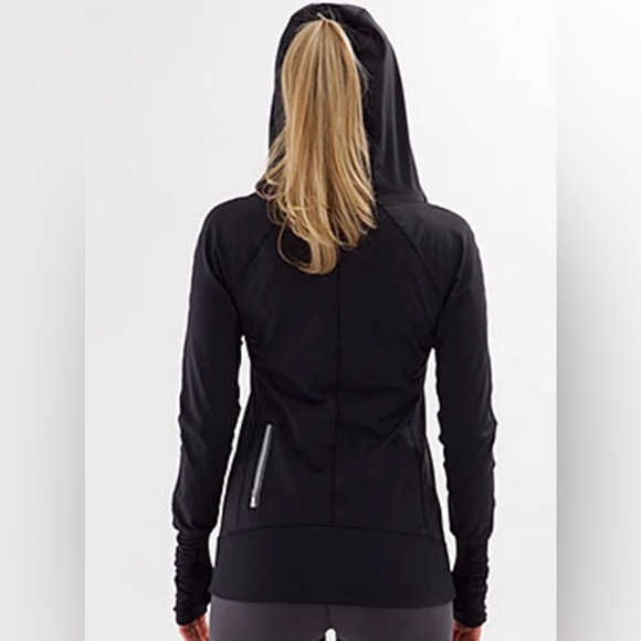 Lululemon Run Ambition Stay On Course Pullover‎ Hoodie  Black Size 4 Running - Picture 2 of 9